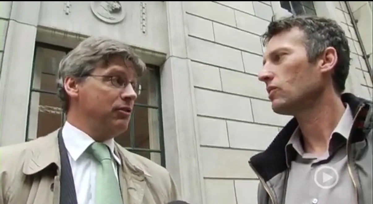 Patrick en Lucas wandelend in gesprek over de buitenruimte (2007)